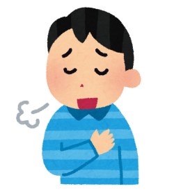 ホッと胸をなで下ろす男性（イラスト）